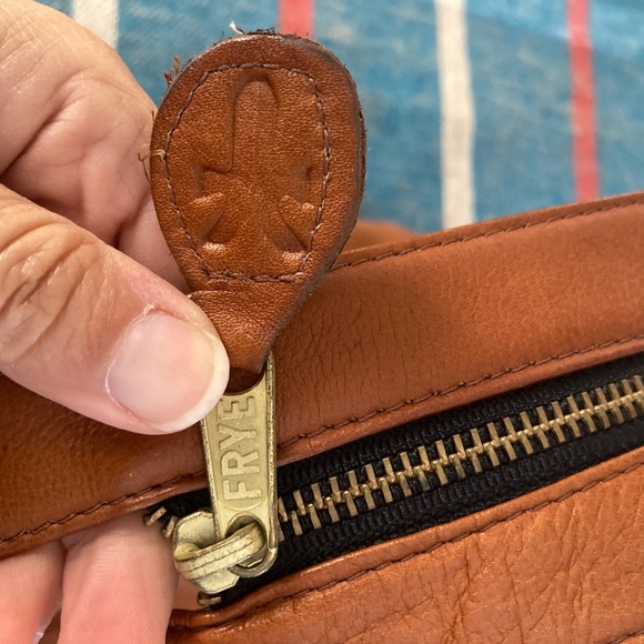 Frye Benchcrafted Genuine Brown Leather Backpack Mini Sling Purse - Picture 4 of 8